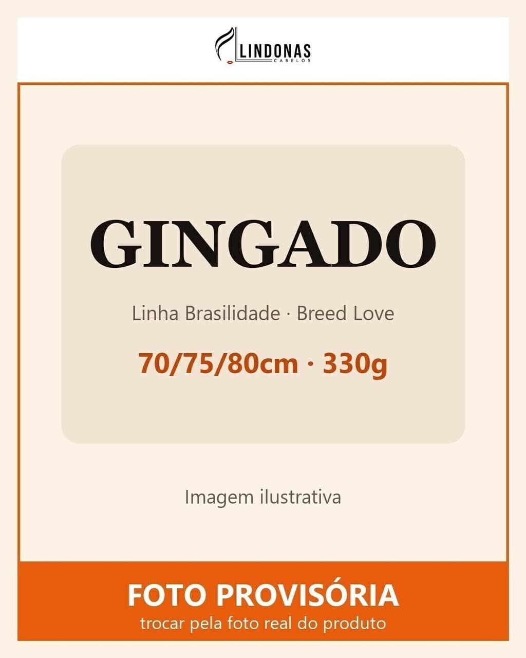 Cabelo Gingado Breed Love 70/75/80cm 330g – Linha Brasilidade