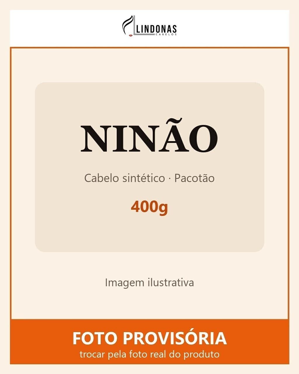 Cabelo Sintético Ninão Pacotão 400g